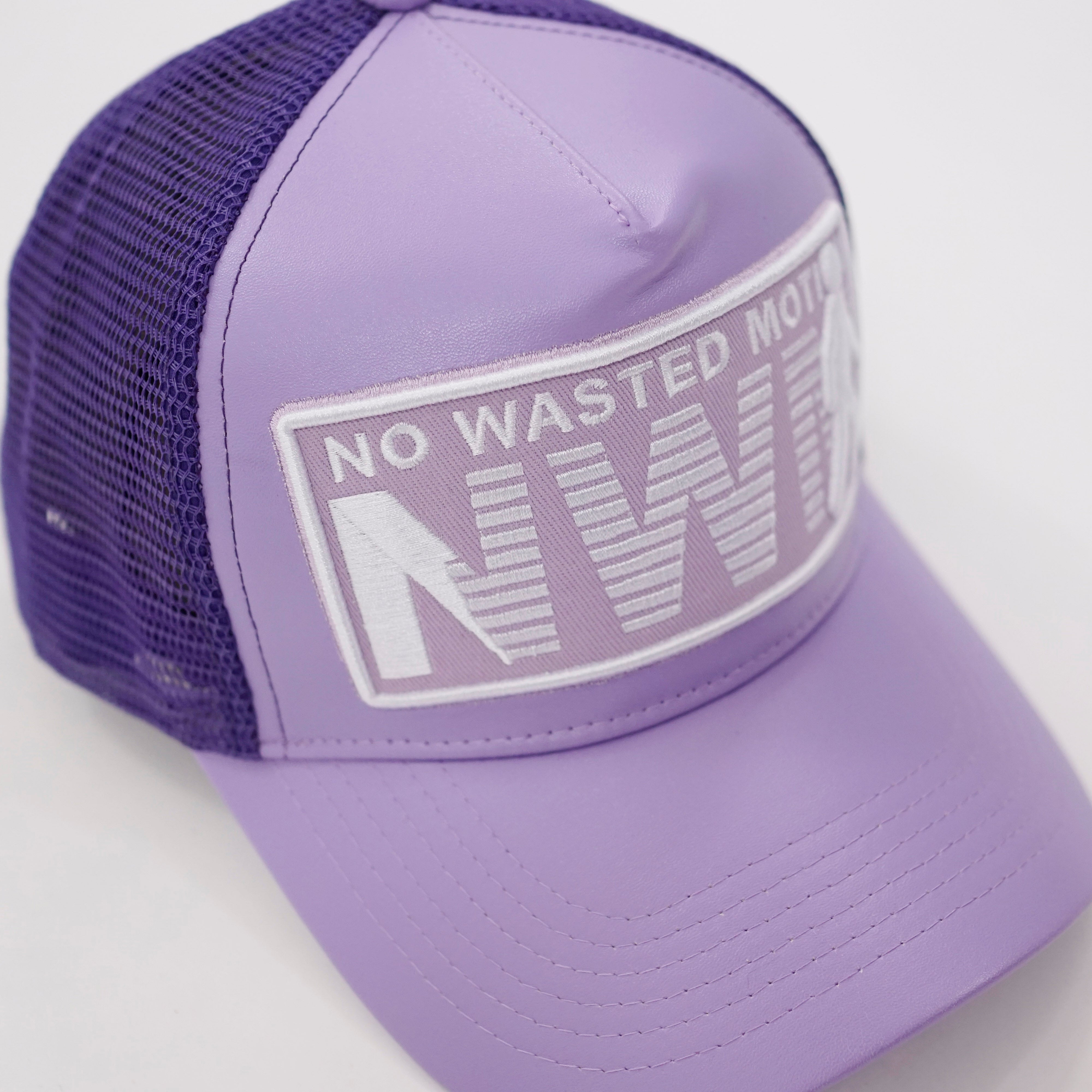 Purple Haze NWM Patch Leather Trucker